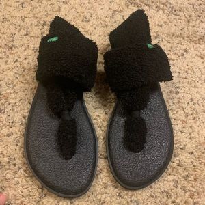 Sanuk Yoga Sling Boucle Black Size 8